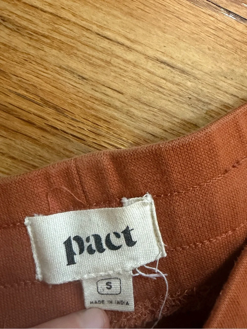 Pact Wide-Leg Drawstring Pants in Rust - Picture 4 of 7